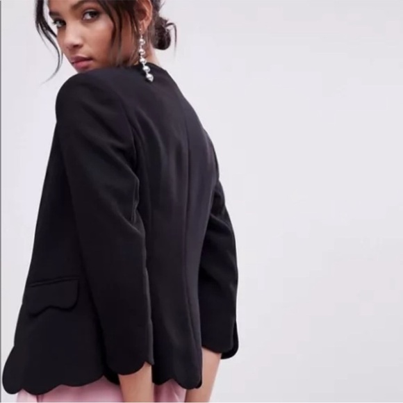 Ted Baker Black Scalloped Blazer size 4 - Picture 5 of 12